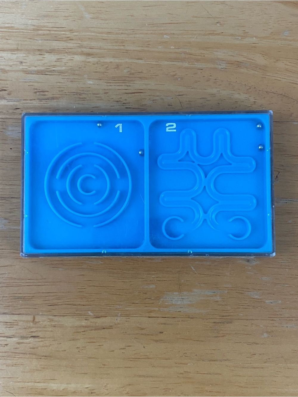Vintage 1977 Tomy Puzzlers Pocketmate Blue Magnetic Labyrinth Puzzle Game